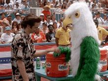 Ace ventura duels with mascot